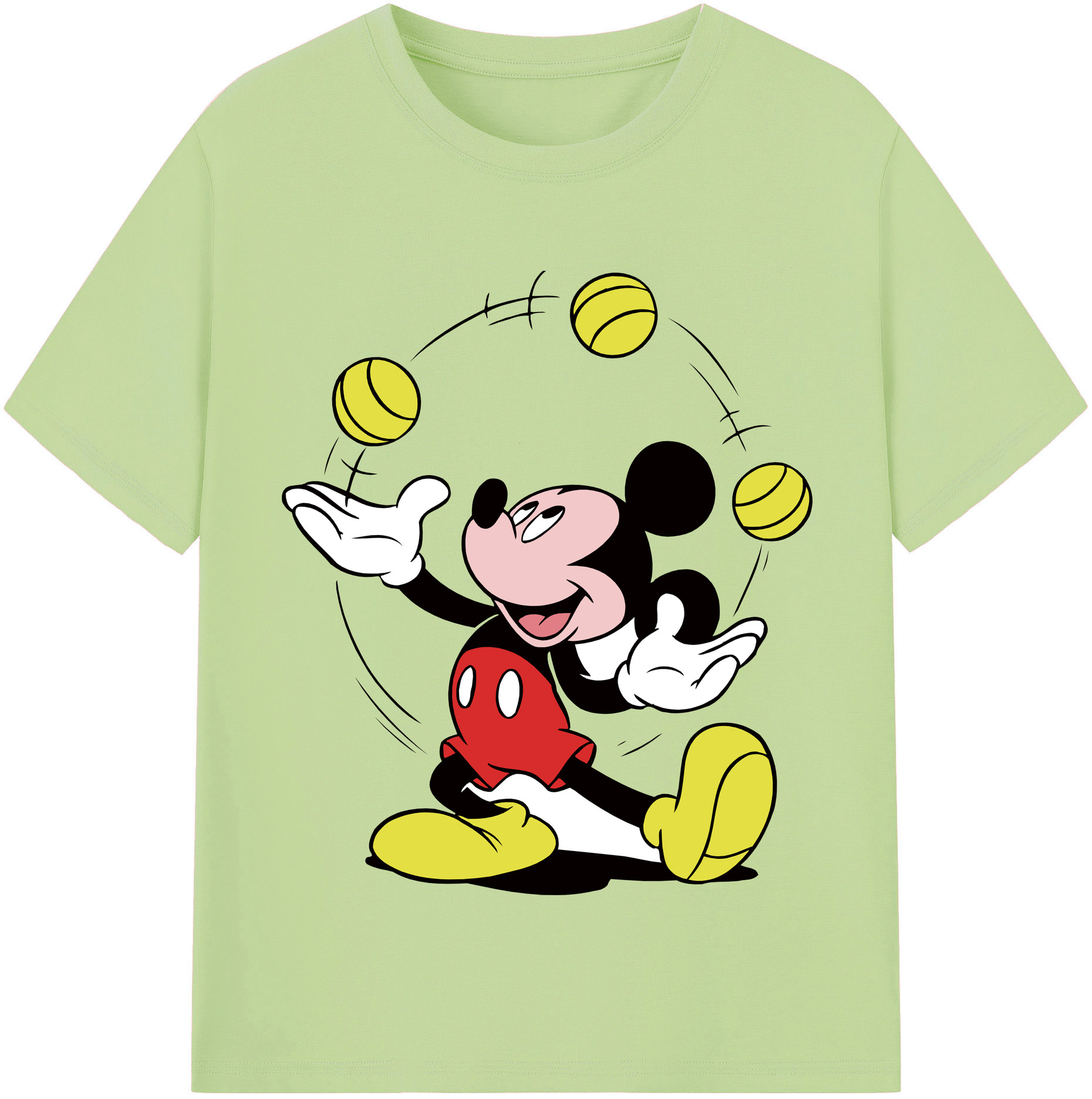 （画像用） ミッキーマウス Mickey Mouse 綿100％半袖Tシャツ（フロントプリント）